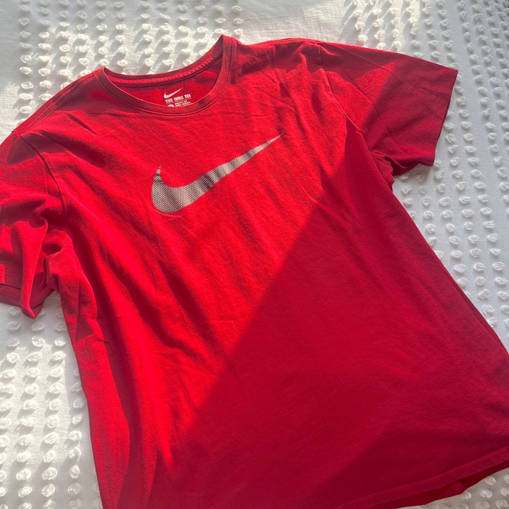 Nike Red Tee with Swoosh • Size XL